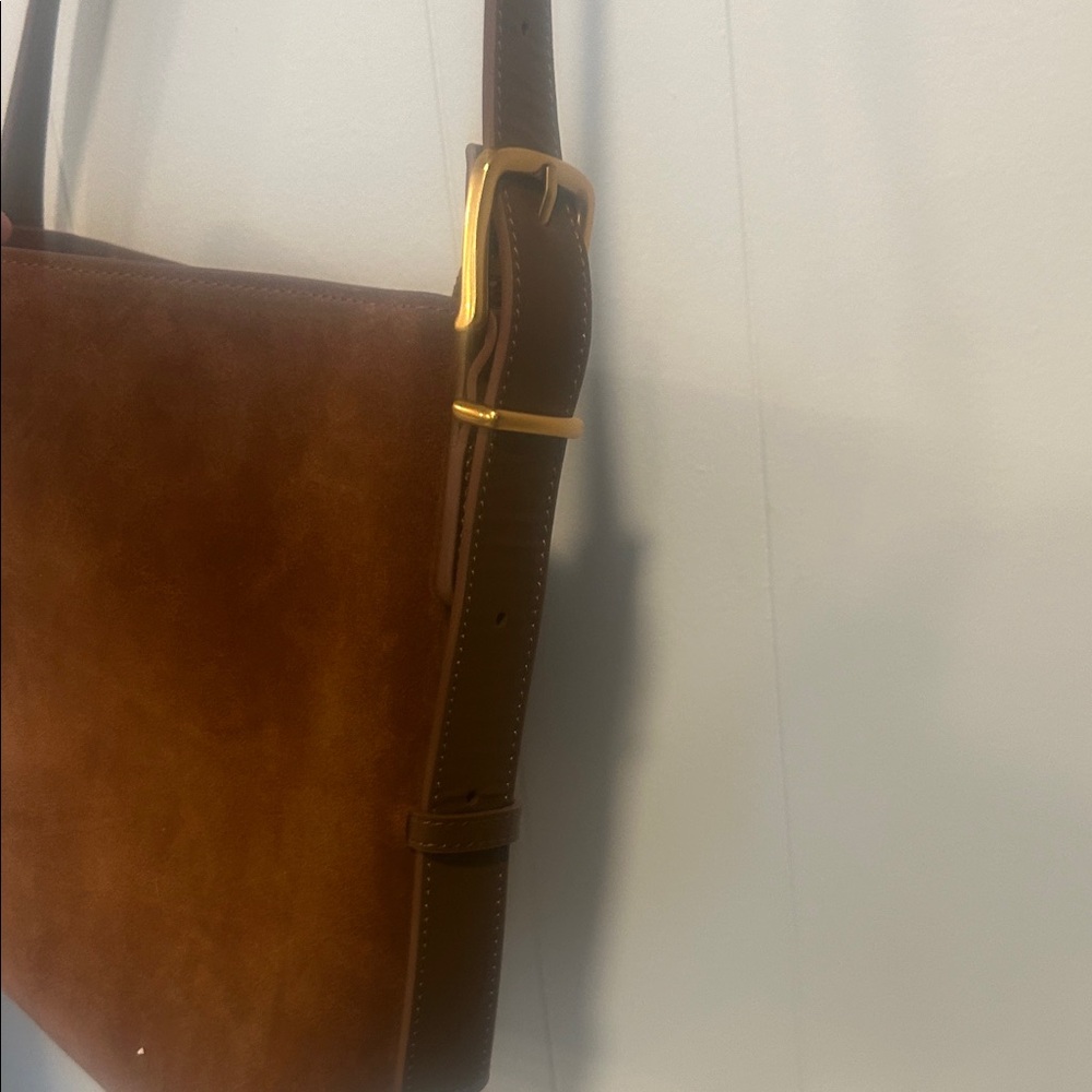 Quince Italian Leather Crossbody Bag Brown Minimalist Classic - Picture 5 of 8